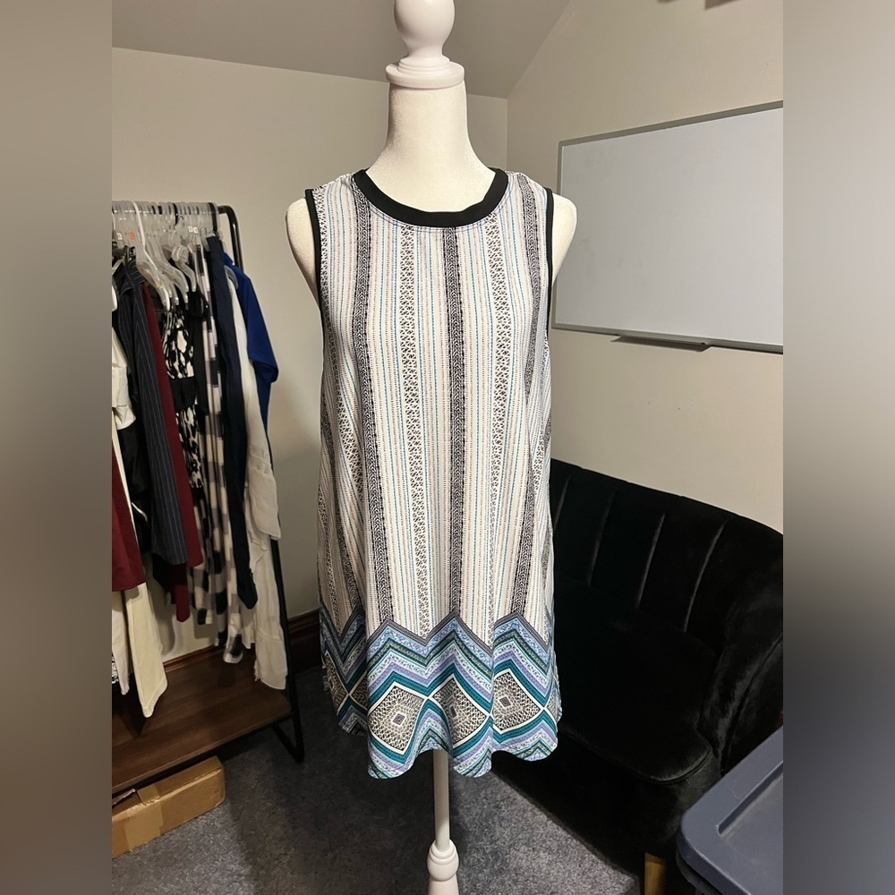 Geometric Print Dress Tank